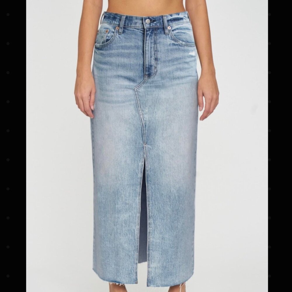 Girl Next Door Denim Maxi Skirt